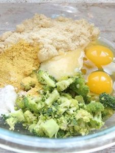 Broccoli muffin ingredients